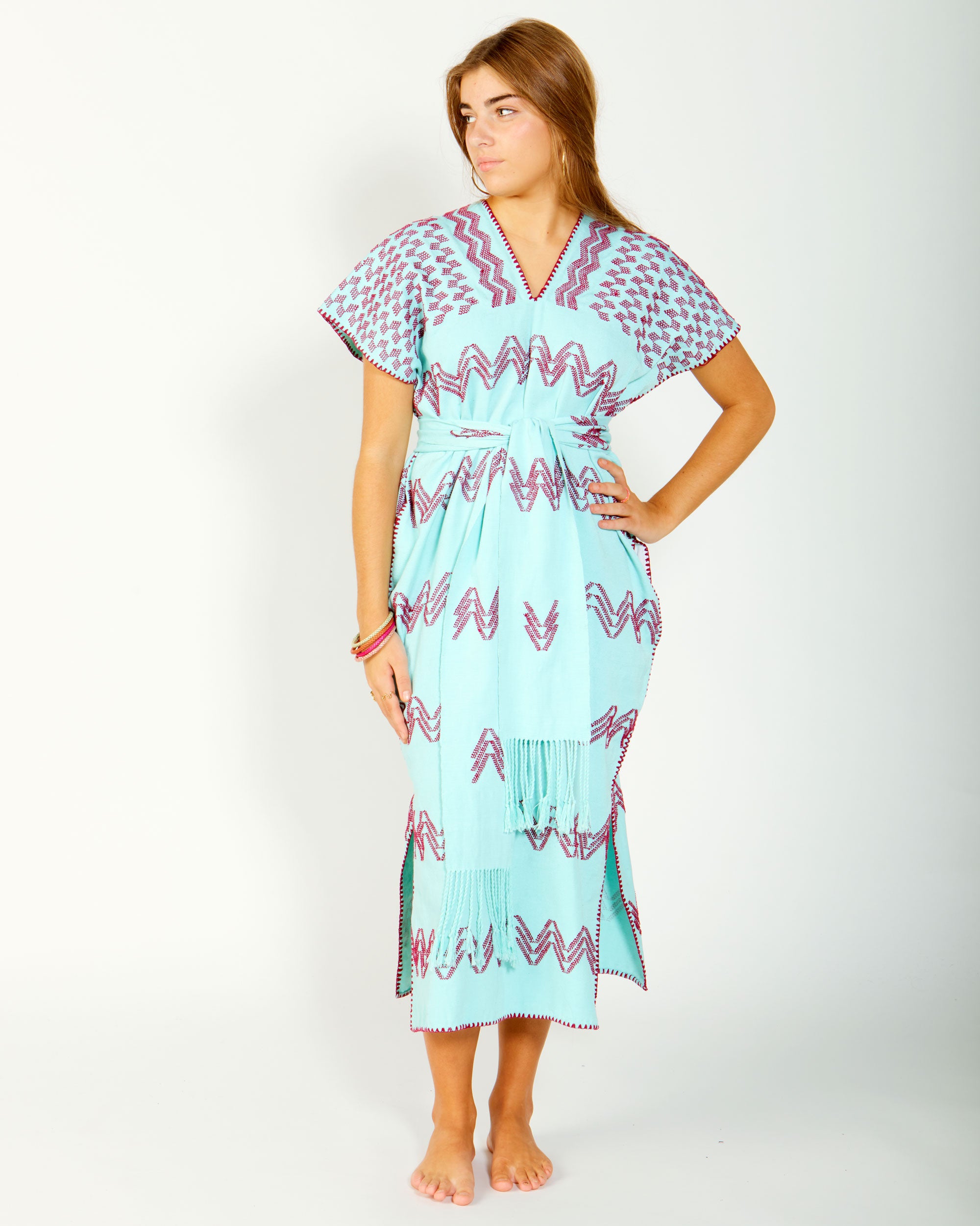 Midi Single Panel Huipil With Belt