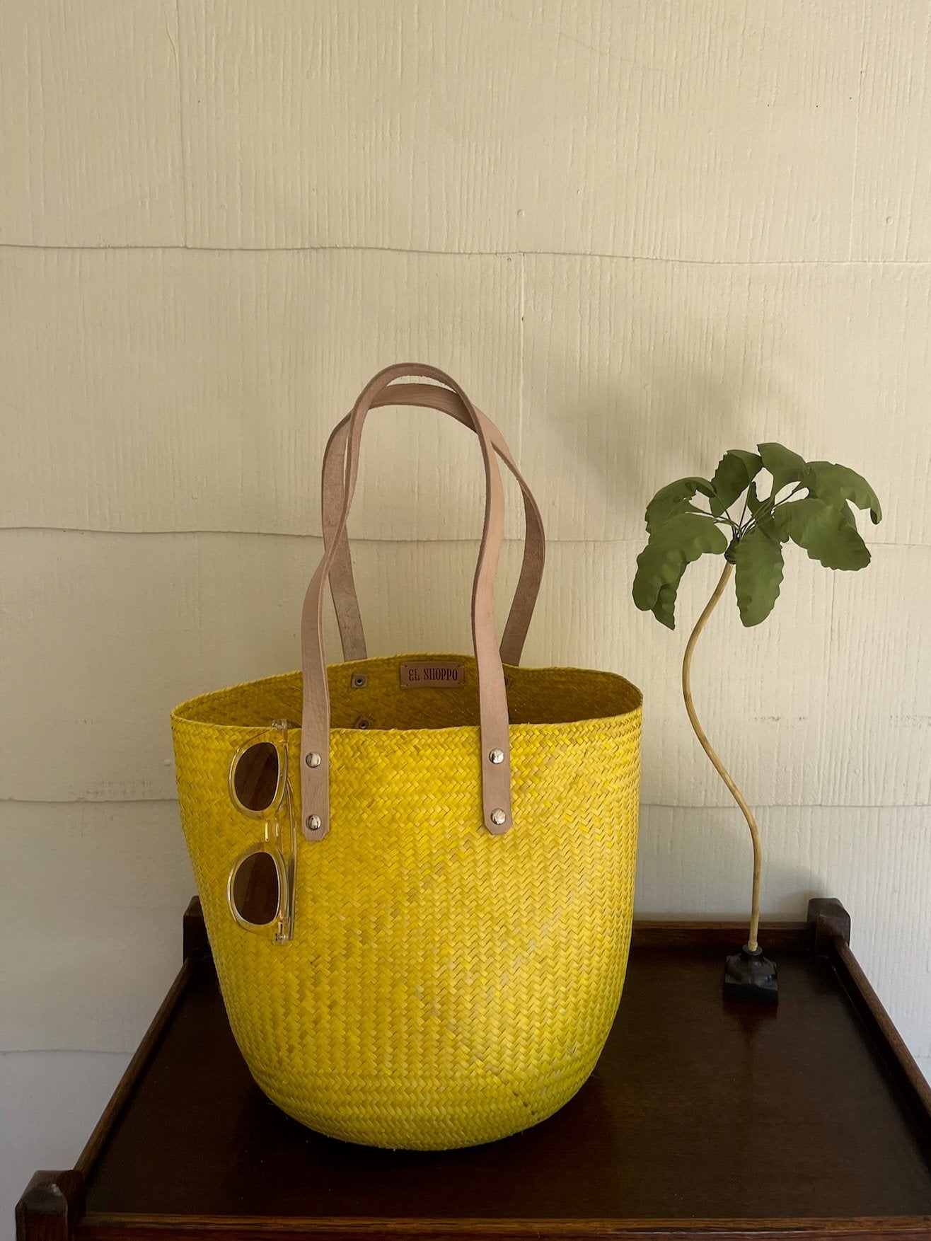 YellowStrawBucketBag