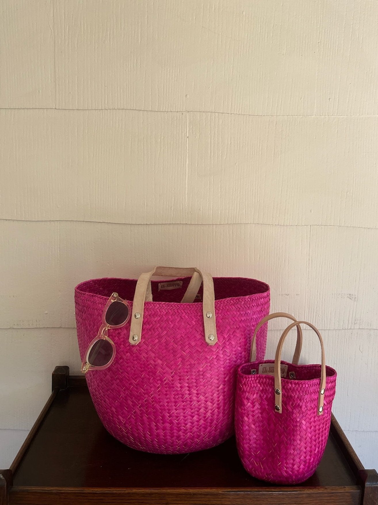 Pink Straw Bags